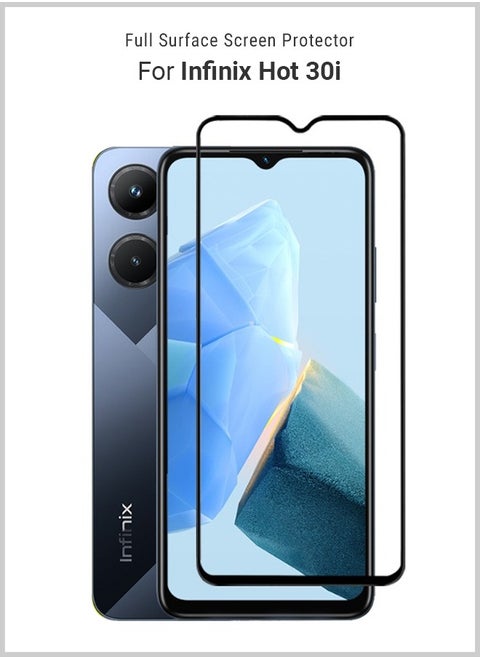 Edge to Edge Full Surface Screen Protector For Infinix Hot 30i Black/Clear