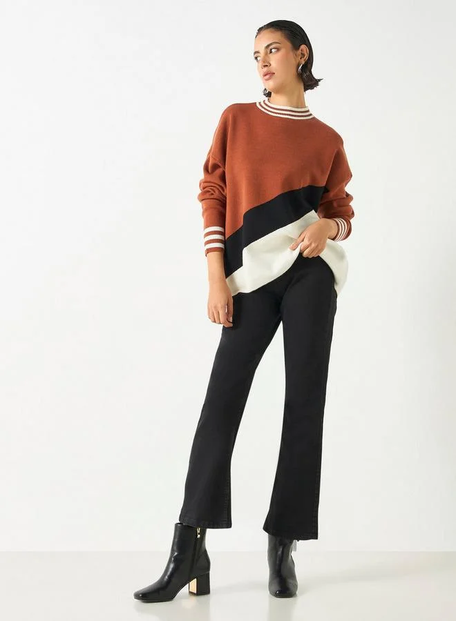 2Xtremz 2Xtremz Colourblock Sweater with High Neck