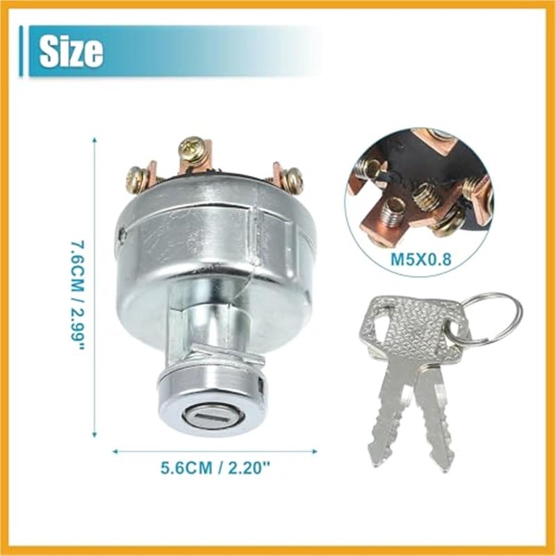 DEMULAX Ignition Switch with Keys for Tractors - Image 4