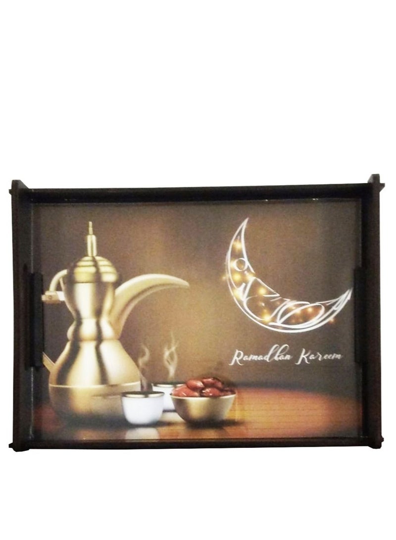 صينية تقديم بتصاميم رمضان  قطع ليزر ( شكل رمضاني) - Image 2