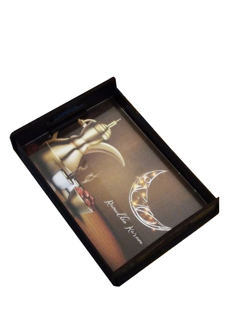 صينية تقديم بتصاميم رمضان  قطع ليزر ( شكل رمضاني) - Image 1