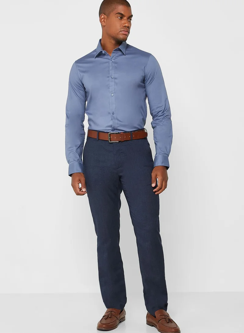 Robert Wood Stretch Cotton Slim Fit Shirt