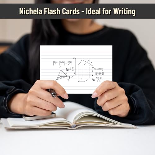 Nichela 200 Pcs Index Cards 4 x 6 Inch Ruled White Index Cards, College Ruled Flash Cards for School, College, Office and Home Organization, Durable Study To Do List Note Cards with Ruled Lines, 5 Pack of 40 - Image 5
