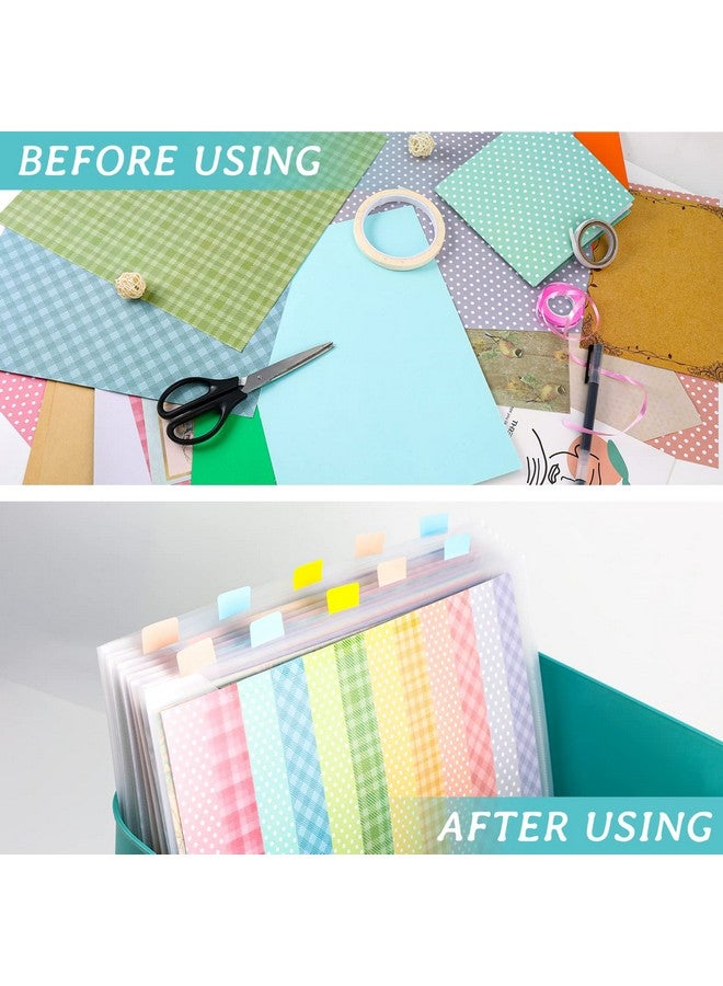 Caydo 24 Pieces Scrapbook Paper Storage Organizer, 12 X 12 Inch Scrapbook Paper Storage With Sticky Index Tabs For Holding Scrapbook Paper, Cardstock, Vinyl Paper, Paper File And Photos - Image 4