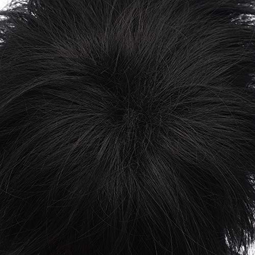 morvally Short Messy Black Heat Resistant Synthetic Hair Wigs for Cosplay Halloween Anime - Image 5
