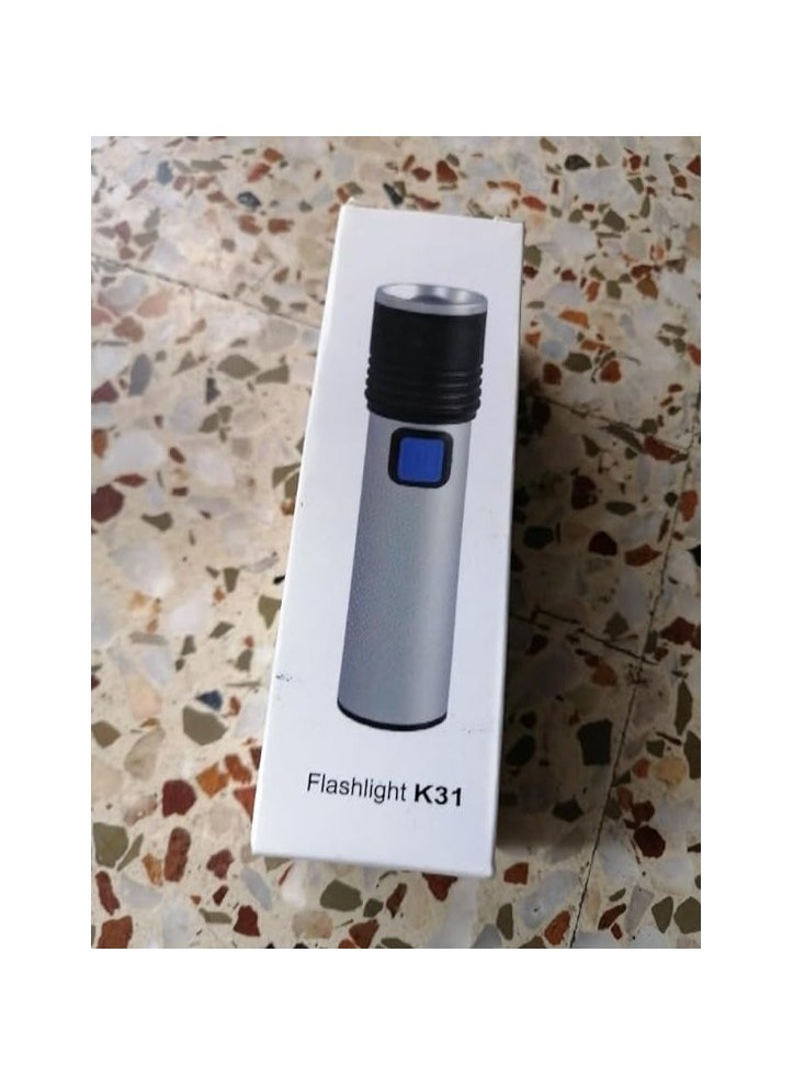 Generic - USB Rechargeable LED Flashlight, Best Zoomable Mini Tactical LED Flashlight - Image 1