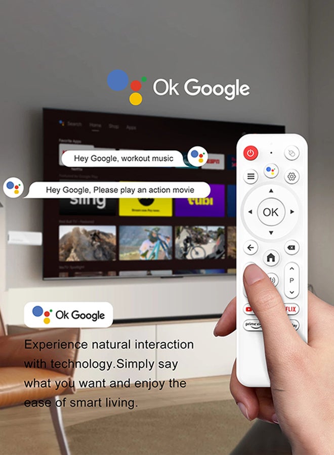 H96 Max Android 14 TV Stick with Remote Control , Set Top TV Box(2GB + 16GB) , 4K Resolution Ultra HD Streaming Device, Bluetooth Streaming Media Player Web Player , Home Media Player  - Image 5