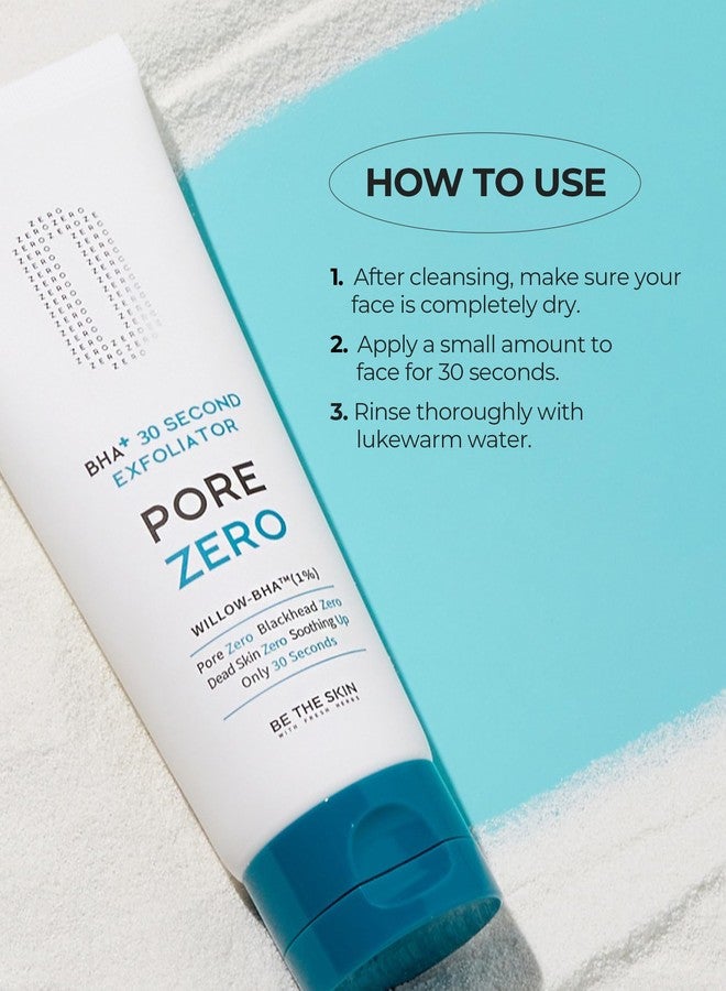 BE THE SKIN BHA+ Pore Zero 30 Second Exfoliator - Pore Erasing Face Peeling Gel with Salicylic Acid, Aloe Vera - Removes Dead Skin & Sebum - Glass Clear Skin, Korean Skincare, 3.38oz. - Image 5