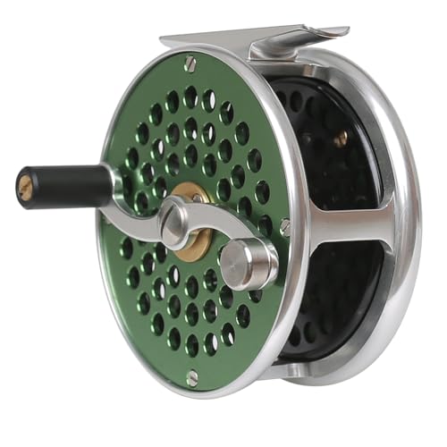 Raprance Vintage Classic Fly Fishing ReelRightLeft Handle Position Fly Reel Green 34 wt - Image 1
