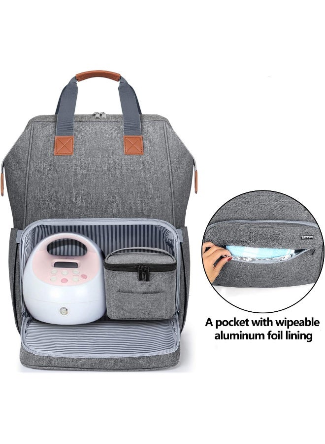 LUXJA Breast Pump Bag with Compartments for Cooler Bag and Laptop - Image 2