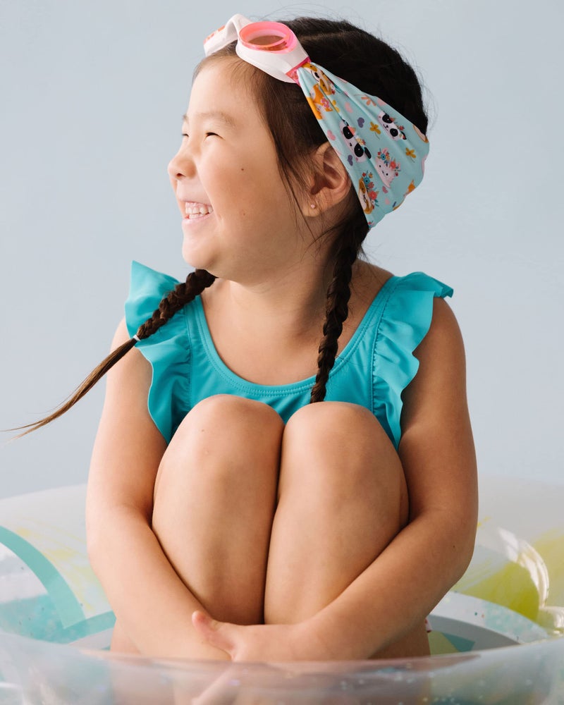 Splash Place KIDS SWIM GOGGLES with Fabric Strap - FOREST FRIENDS | Fun, Fashionable, Comfortable - Tangle-Free, Swimming Goggles for Kids, Comfy Fabric Strap Goggles - Image 5