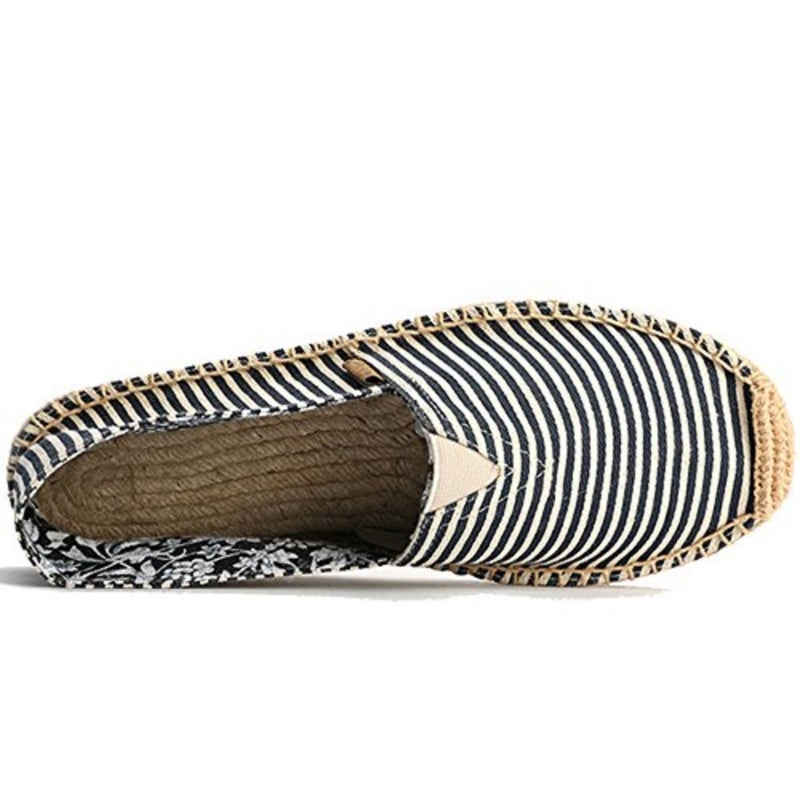 Alexis Leroy Espadrilles womens Loafer Flat for casual wear, jute sole and cotton upper, navy blue, lightweight and breathable - Image 4