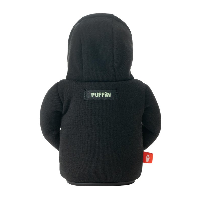 PUFFIN Puffin - The Hoodie Beverage Jacket - 12 oz Insulated Can Cooler - Beer Bottle & Soda Can Insulator  Keep Drinks and Beverages Cold - Black Monstera - Image 3