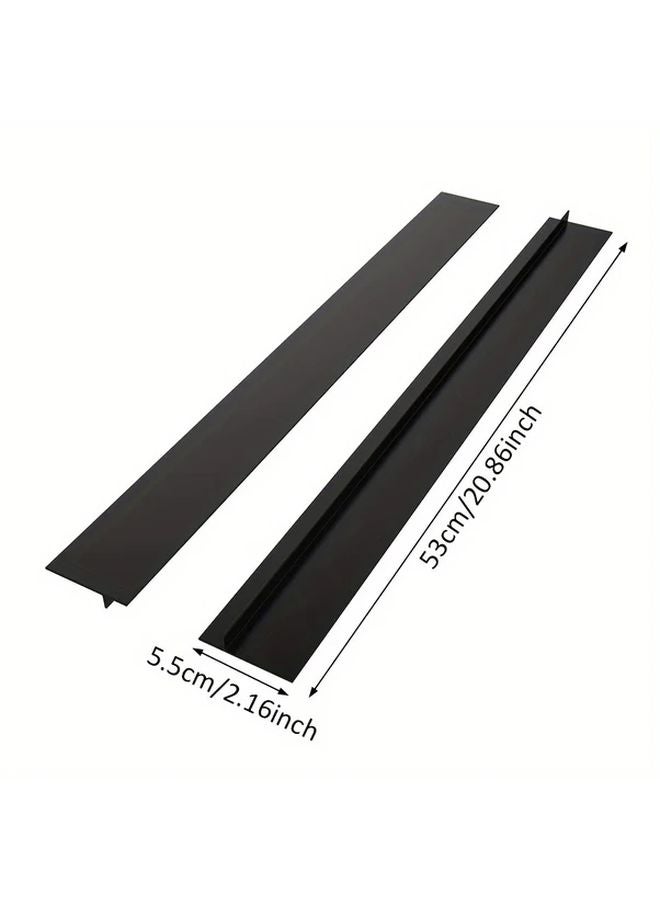 2pcs Grey T Shaped Gap Strips Oil Water Proof Easy Clean 21 Inch Stove Oven Sealant - Image 3
