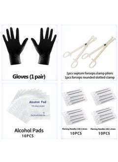 SYOSI Piercing Kit 14G, 100Pcs 16G Nose Septum Rings Piercing Jewelry for Ear Lip Belly Button Tongue Tragus Cartilage Body Piercing Tools Kit with Piercing Needle Silver  - Image 5