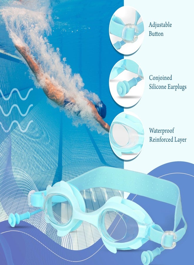 Storite Swimming Goggles for Kids 6-14 Years | Anti-Fog & UV Protected with integrated Earplugs (Sky Blue) - Image 4