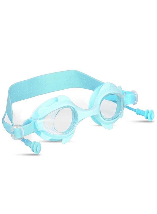Storite Swimming Goggles for Kids 6-14 Years | Anti-Fog & UV Protected with integrated Earplugs (Sky Blue) - Image 1