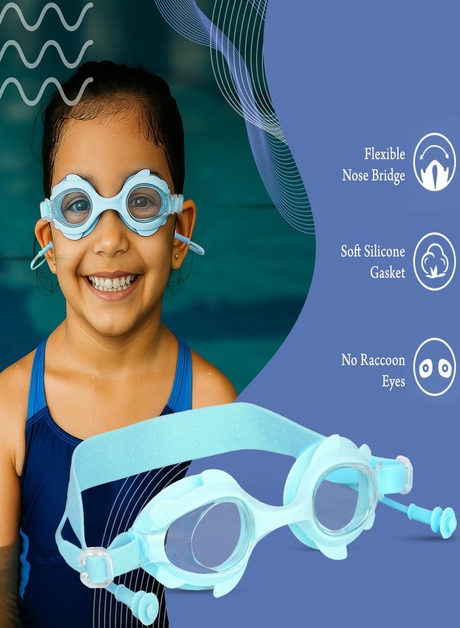 Storite Swimming Goggles for Kids 6-14 Years | Anti-Fog & UV Protected with integrated Earplugs (Sky Blue) - Image 3
