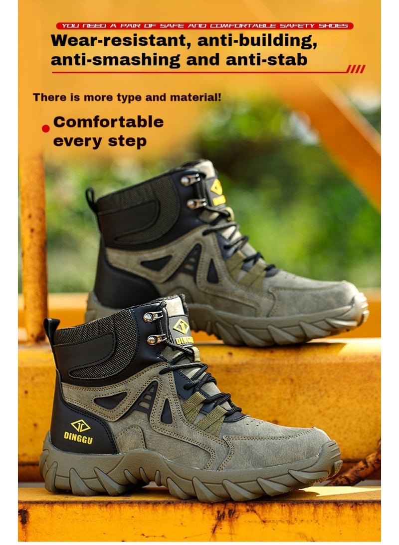 Steel Toe Shoes for Men Lightweight Safety Shoes Comfortable Puncture Proof Slip On Indestructible Work Shoes and Fashion Sneakers. - Image 1