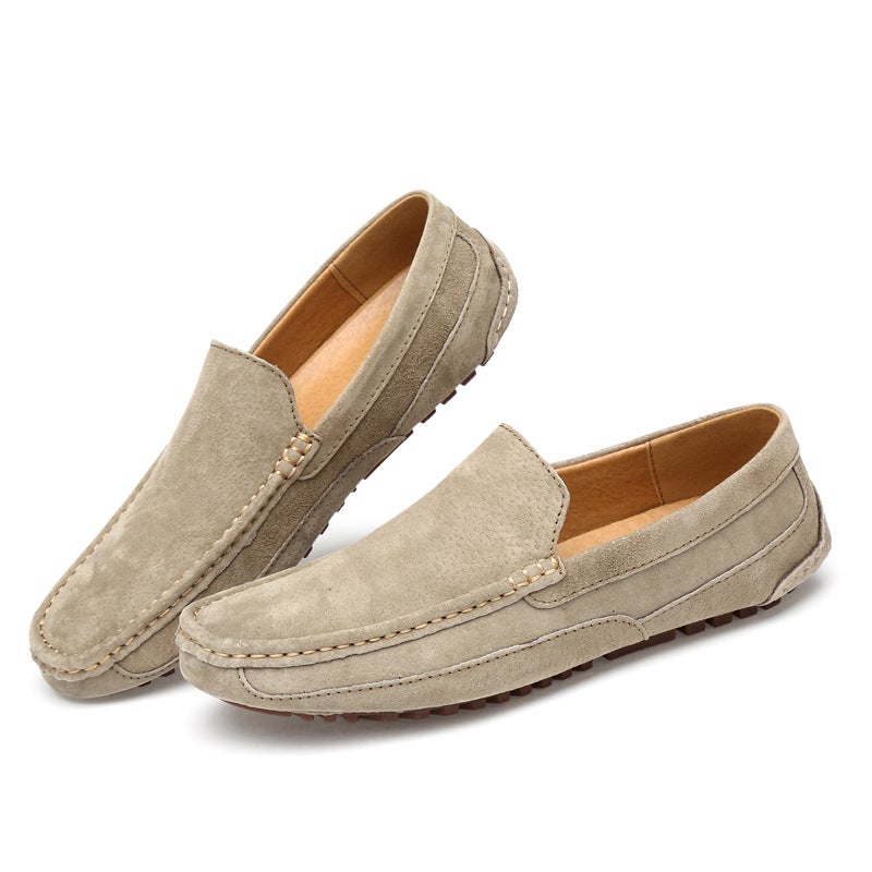 Men'S Leather Shoes Handmade Men'S Loafers Leather Lace-Up Loafers British Loafers Breathable Men'S Loafers - Image 5