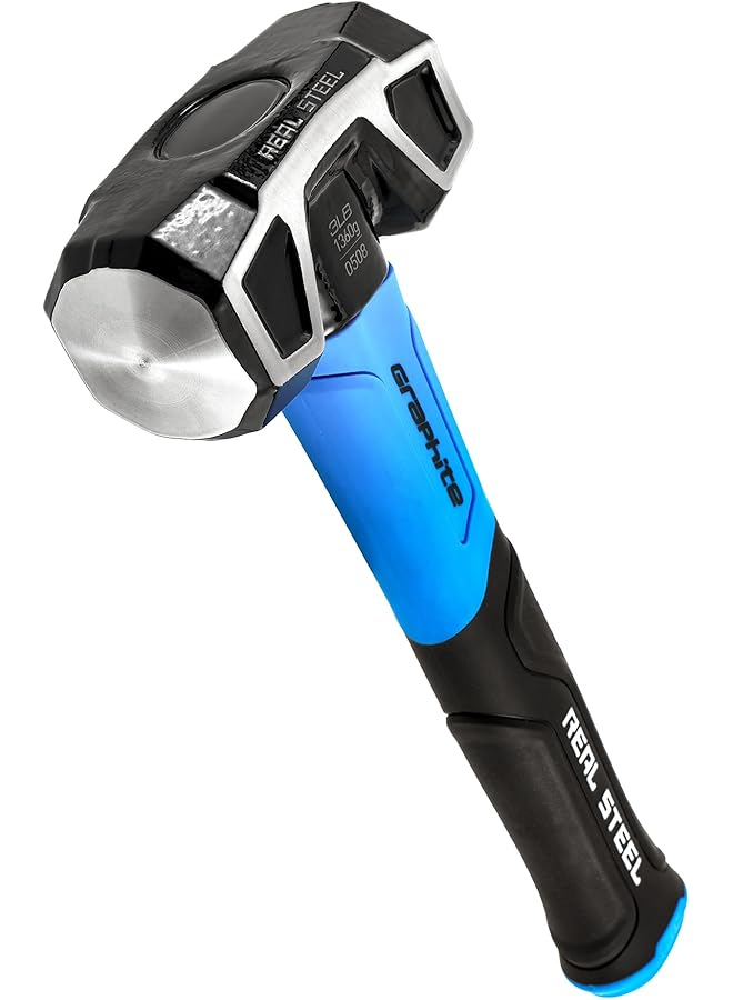 Real Steel 0508 Rubber Grip Forged Jacketed Graphite Drilling Sledge Hammer For Striking 3 Lb  - Image 1
