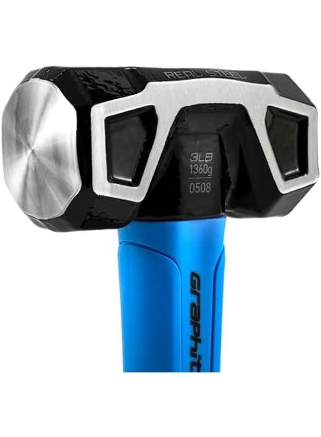 Real Steel 0508 Rubber Grip Forged Jacketed Graphite Drilling Sledge Hammer For Striking 3 Lb  - Image 2