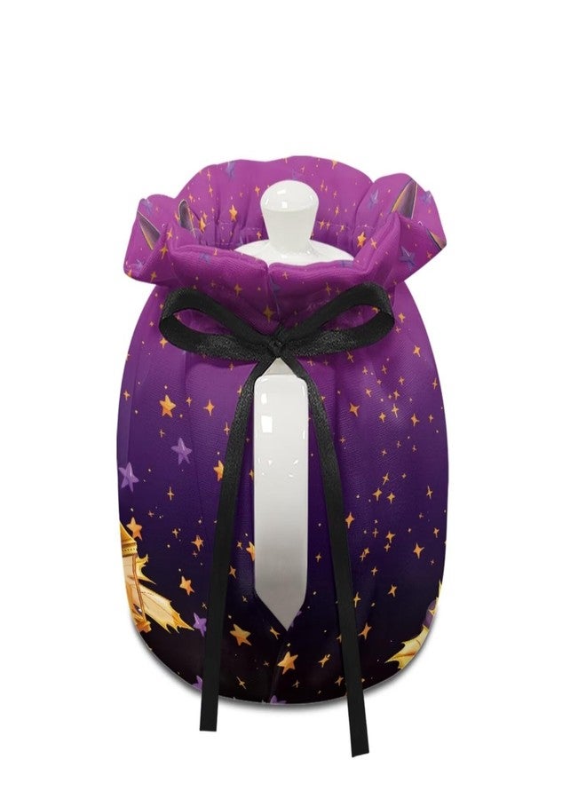 Yewattles Breakfast Pot Cover Kitchen Home Decorative Tea Pots Cozy with Insulation Pad Keep Warm with Drawstring Design Black Cat Pumpkin Pattern - Image 3