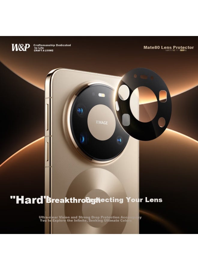 WP W&p 99% Dual Ar Coating | Two-pack Premium Rear Camera Lens Protector Film For Huawei Mate80 Pro/80, High-definition Auto-alignment Easy-apply Protective Film Wp - Image 2