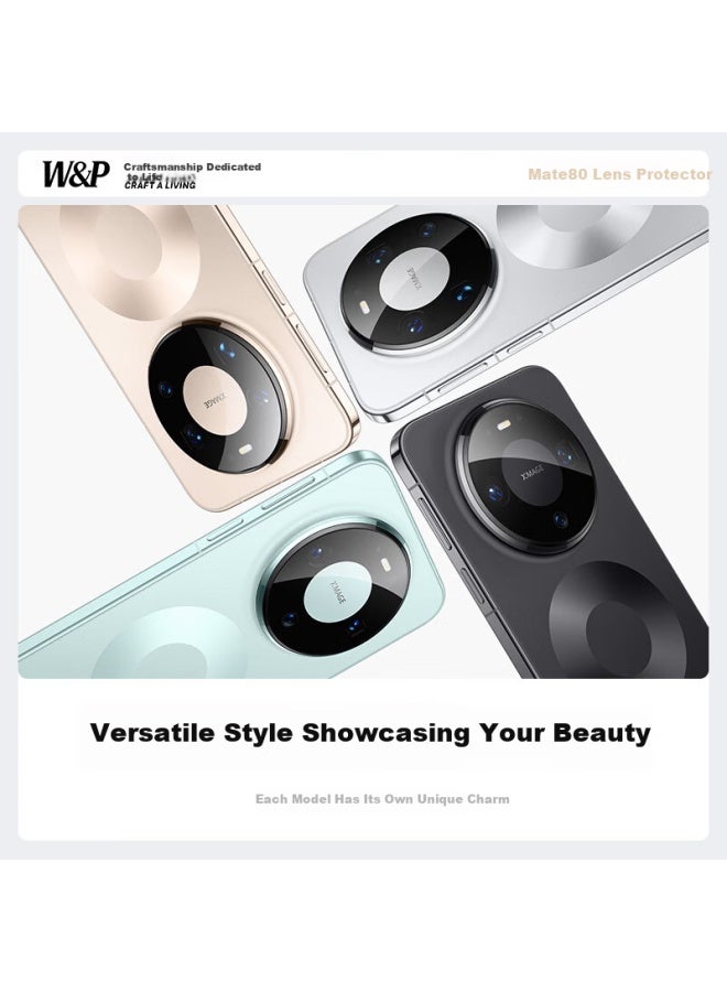 WP W&p 99% Dual Ar Coating | Two-pack Premium Rear Camera Lens Protector Film For Huawei Mate80 Pro/80, High-definition Auto-alignment Easy-apply Protective Film Wp - Image 3