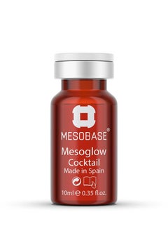 Mesoglow Cocktail Mesobase brand  skin moisturizing with Hyaluronic Acid (0.50%)  restores skin tone plumping fine lines anti aging skincare and wrinkles (1 pack 10ml )