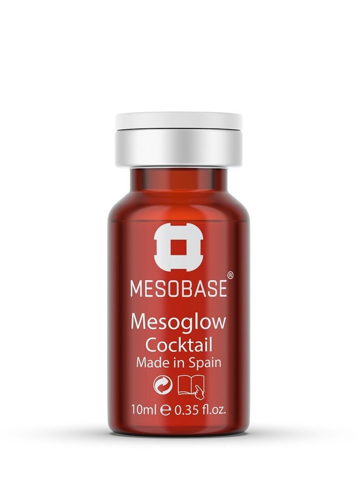 MESOBASE - Mesoglow Cocktail Mesobase brand  skin moisturizing with Hyaluronic Acid (0.50%)  restores skin tone plumping fine lines anti aging skincare and wrinkles (1 pack 10ml ) - Image 1