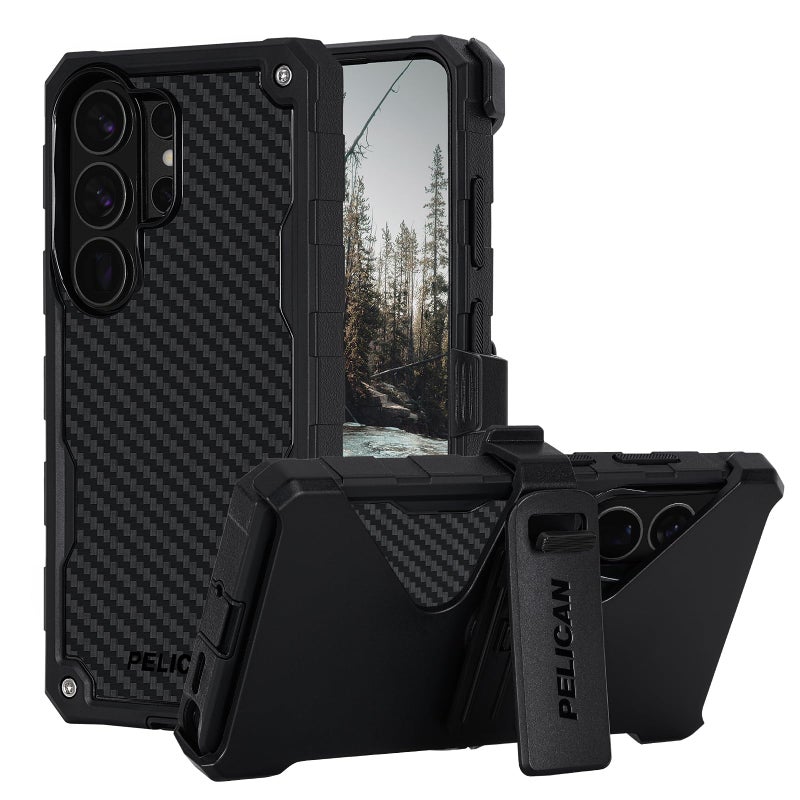 Pelican Shield Samsung Galaxy S26 Ultra Case [Magnetic & Wireless Charging] Cover w/24ft Military-Grade Drop Protection - Heavy Duty Case w/Belt Clip Holster for Samsung Galaxy S26 Ultra 6.9" - Carbon - Image 1