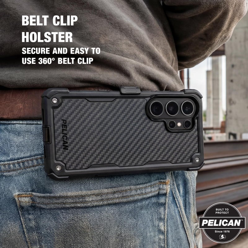 Pelican Shield Samsung Galaxy S26 Ultra Case [Magnetic & Wireless Charging] Cover w/24ft Military-Grade Drop Protection - Heavy Duty Case w/Belt Clip Holster for Samsung Galaxy S26 Ultra 6.9" - Carbon - Image 5