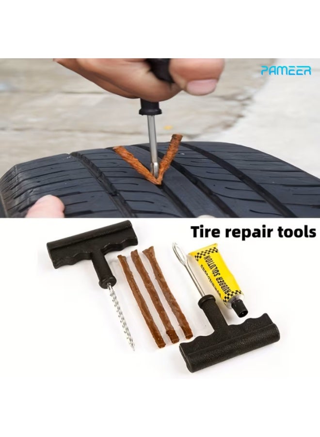PAMEER 6pcs Tire Repair Tool Kit for Quick Fixes, Emergency Repair Set for Cars, Motorcycles, And Electric Bikes - Image 1