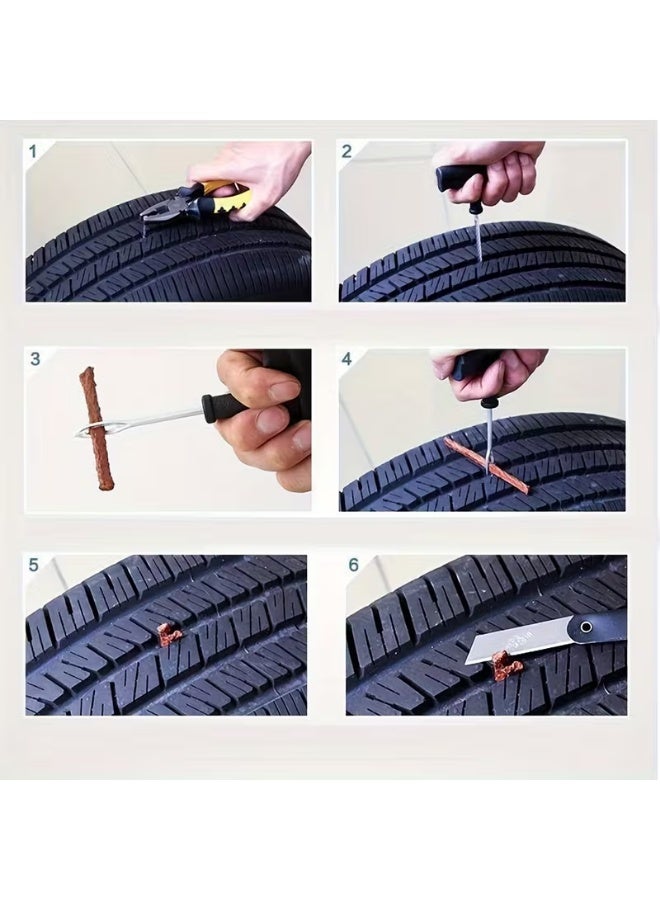 PAMEER 6pcs Tire Repair Tool Kit for Quick Fixes, Emergency Repair Set for Cars, Motorcycles, And Electric Bikes - Image 3