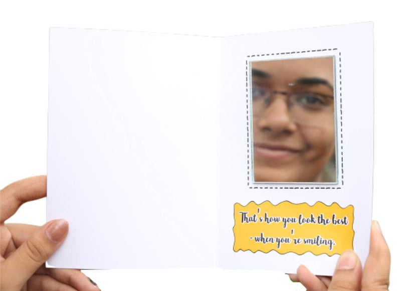 Oye Happy - Friendship Greeting Card with Mirror Inside - Unique Card for Friends to Gift on Birthday - Image 3