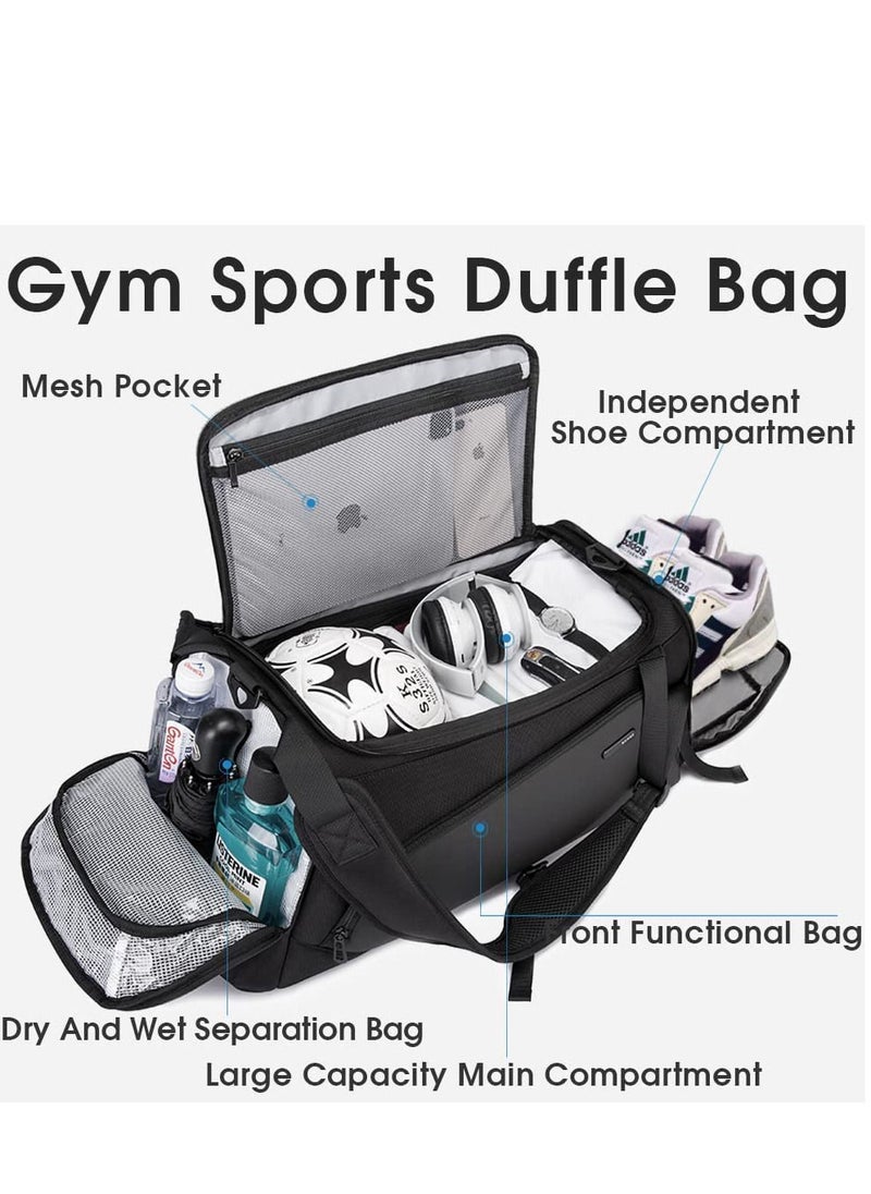 BANGE BANGE Gym Bag for Men, Sports Duffel with Wet Depart Pocket and Shoes Compartment, Trip Duffel Gym Bag  - Image 4