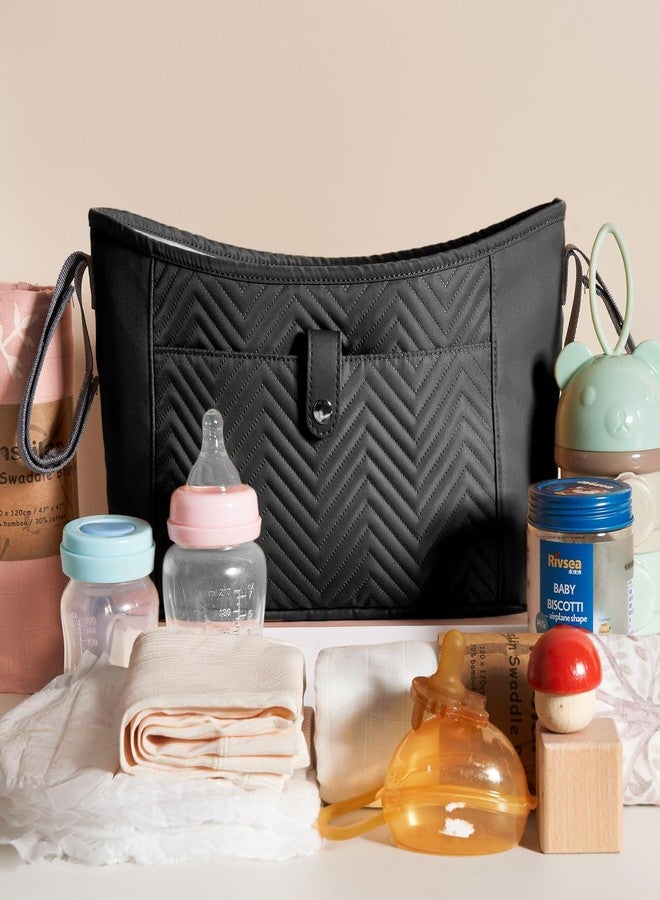 Longomat Anti-Slip Stroller Organizer Caddy, 8 Compartments Stroller Attachment Bag with Cup Holders, Universal Baby & Dog Stroller Basket Accessory - Image 5