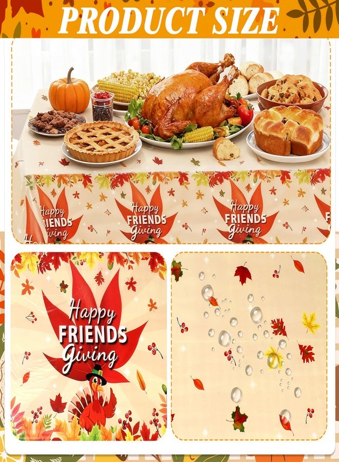 HOWAF Friendsgiving Party Decorations Set- Friends Giving Foil Balloons Friendsgiving Tablecloth Turkey Banner Gold Orange Fringe Curtain for Friends Thanksgiving Party Supplies - Image 5