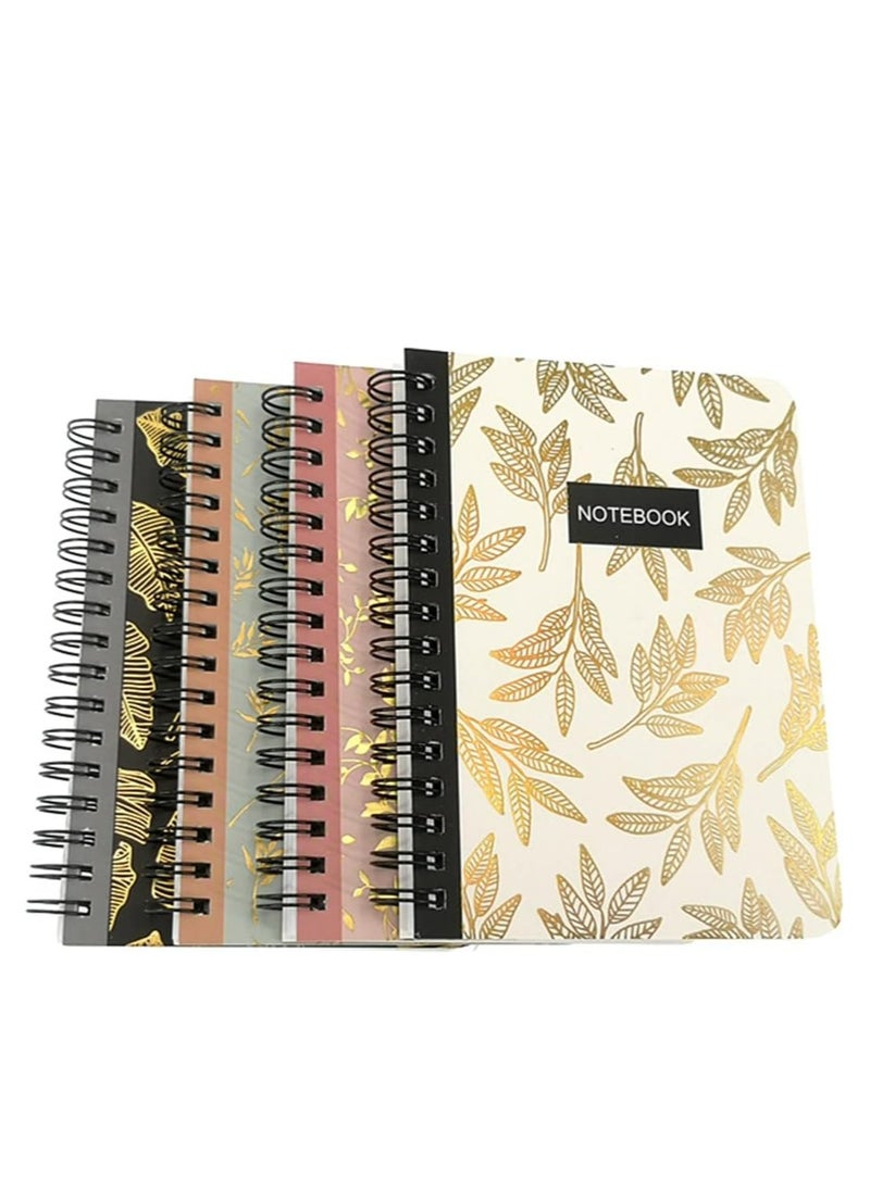 Oasisgalore - 4 Pack A6 Size Spiral Notebook Journal,Wirebound Ruled Sketch Book NotePad Diary Memo Planner, 80 sheets - Image 1