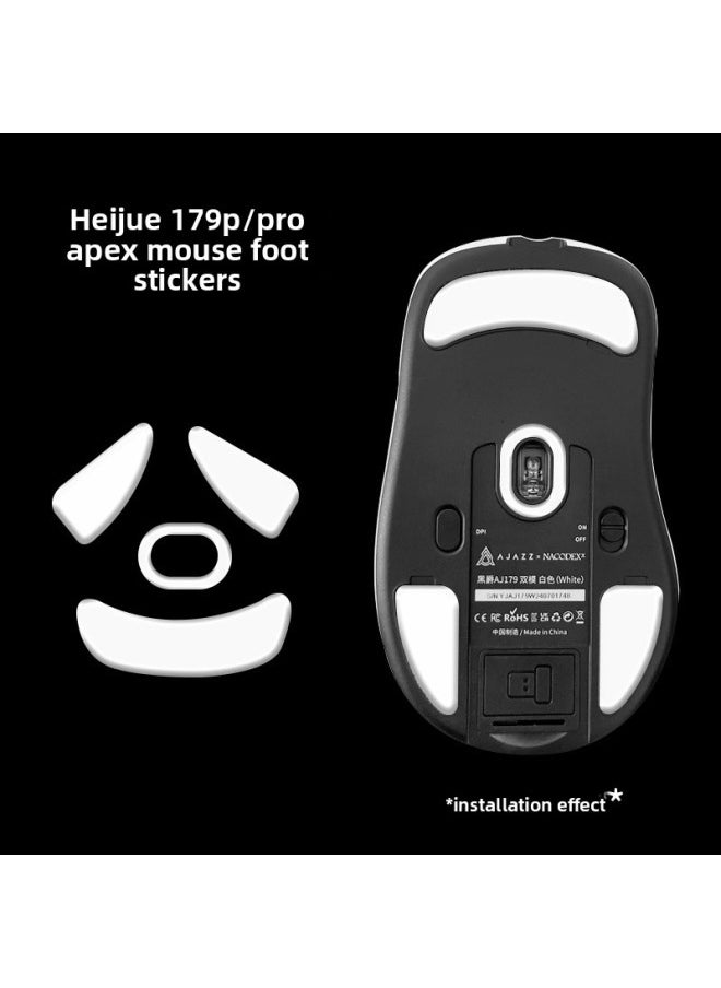 Generic - Suitable For Black Jue Aj179P Speed Control Smooth PRO Sweat Absorbing Apex Foot Sticker Special Ice Board Mouse Foot Sticker-Color:Ice Version Smooth (ice Upgraded Model) 1 Set - Image 1