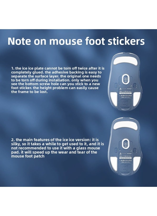 Generic - Suitable For Black Jue Aj179P Speed Control Smooth PRO Sweat Absorbing Apex Foot Sticker Special Ice Board Mouse Foot Sticker-Color:Ice Version Smooth (ice Upgraded Model) 1 Set - Image 1