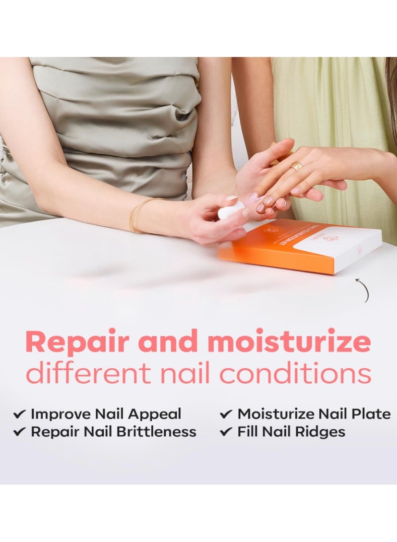 ريمي بيلا ريمي بيل مقوي ومرمم للأظافر المتشققة بتأثير لامع وردي، طلاء أظافر جل 15 مل لإصلاح الأظافر التالفة - Image 5