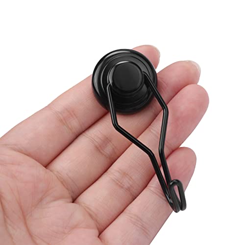MIKEDE Black Magnetic Hooks Heavy Duty, 80 lb+ Strong Swivel Swing Neodymium Magnetic Hooks for Hanging, Strong Magnet Hanger for Cruise Cabins, Locker, Toolbox, Home, Kitchen - Pack of 10 - Image 2