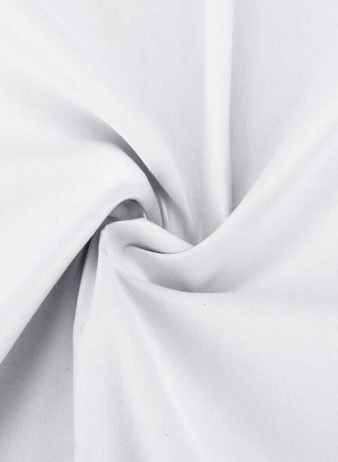 Home Collection 3 Pieces Solid Color Kitchen Curtain Set Tier and Valence with Rod Pocket Microfiber 100% Sunlight Blackout Drapes Window Treatment New (White) - Image 4
