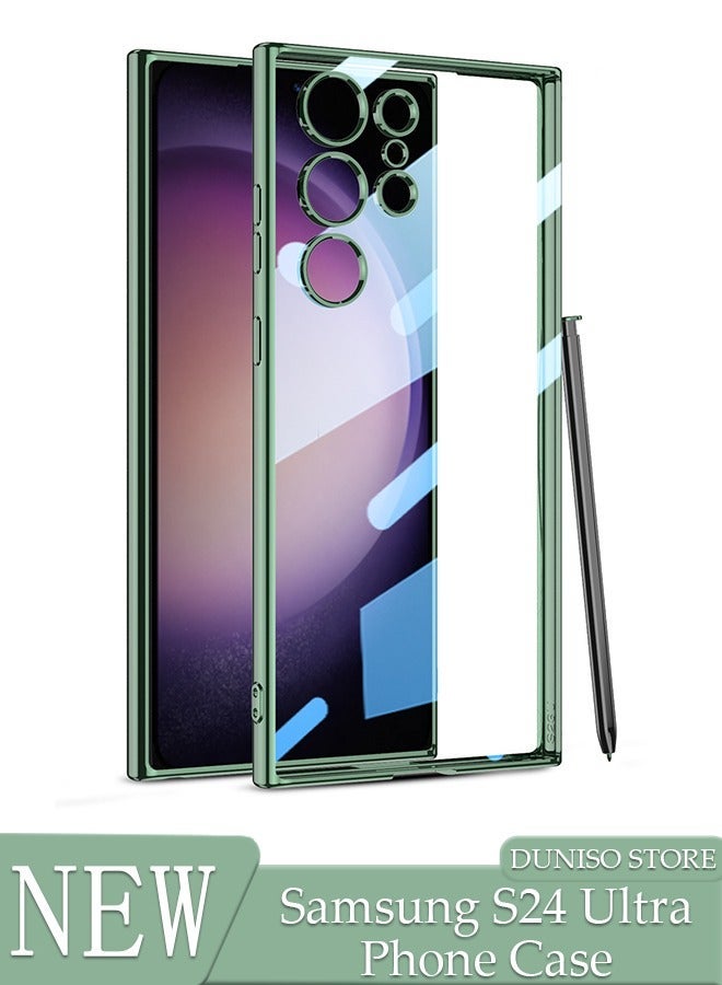 DUNISO Samsung Galaxy S24 Ultra Phone Case Full Body Protective Phone Cover Anti-fall Anti-fingerprint Clear Phone Case for Galaxy S24 Ultra 5G Phone Case - Image 1