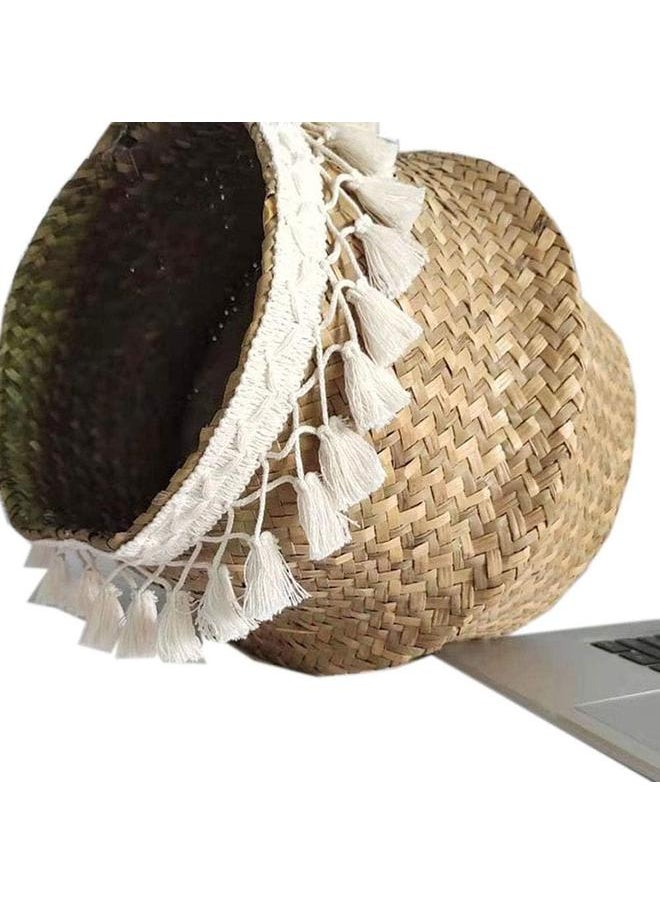 Woven Seagrass Plant Basket,Hand Woven Belly Basket Wicker Belly Basket Planter Indoor for Storage Basket Laundry Picnic Plant Pot - pzsku/Z14259C43C4FF992B6F42Z/45/_/1740555884/357e564b-4841-4a3e-b57d-303f9efc3323