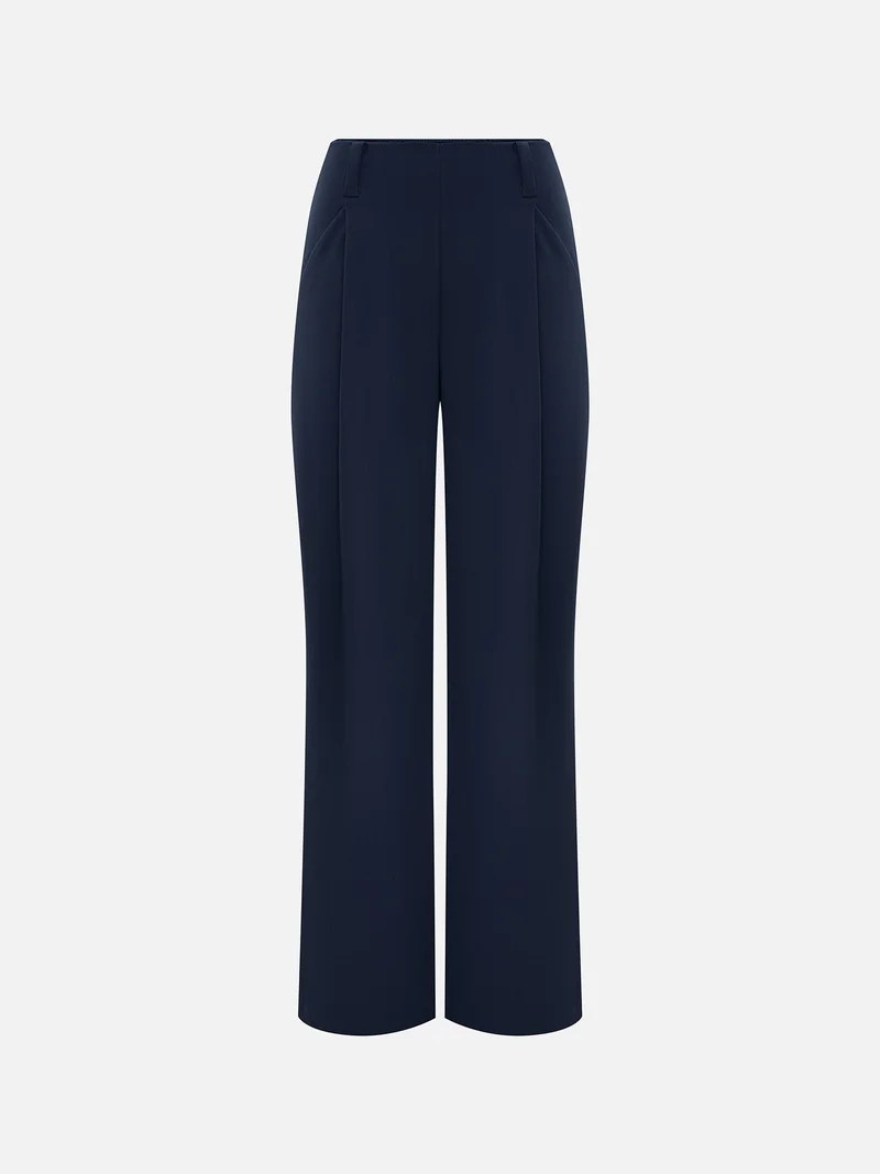 Lichi Flared suiting trousers with waist pleats
