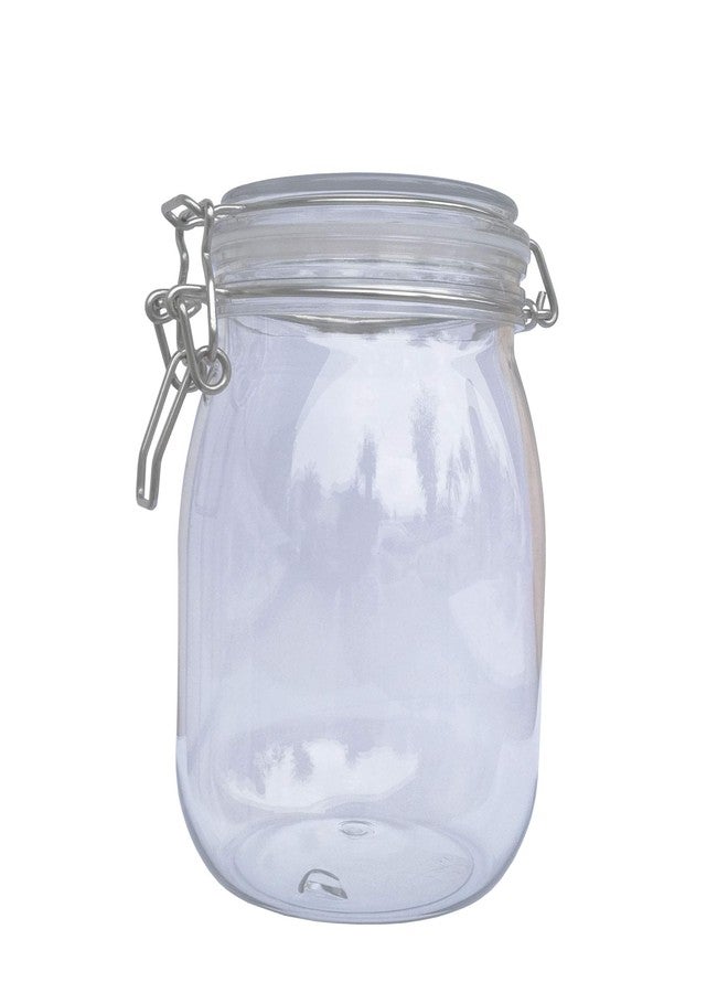 FixtureDisplays® Wire Clasp PET Jar 1150 ml Spice Jar Seal Paint Oil Storage Jar Container Lock 18615-1150ML-NF - Image 1
