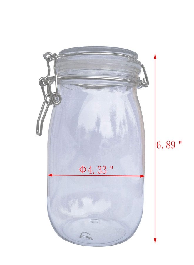 FixtureDisplays® Wire Clasp PET Jar 1150 ml Spice Jar Seal Paint Oil Storage Jar Container Lock 18615-1150ML-NF - Image 2